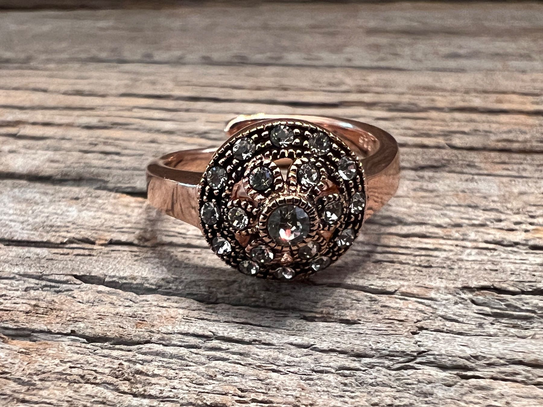 Anelli: Vintage Ring 925 Silber Rotgold vergoldet mit Similis – Nuovo (secondo la descrizione) da Bern venduto da Jiffy 4