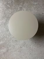 Beistelltisch rund beige Metall Dreibein Untergestell
