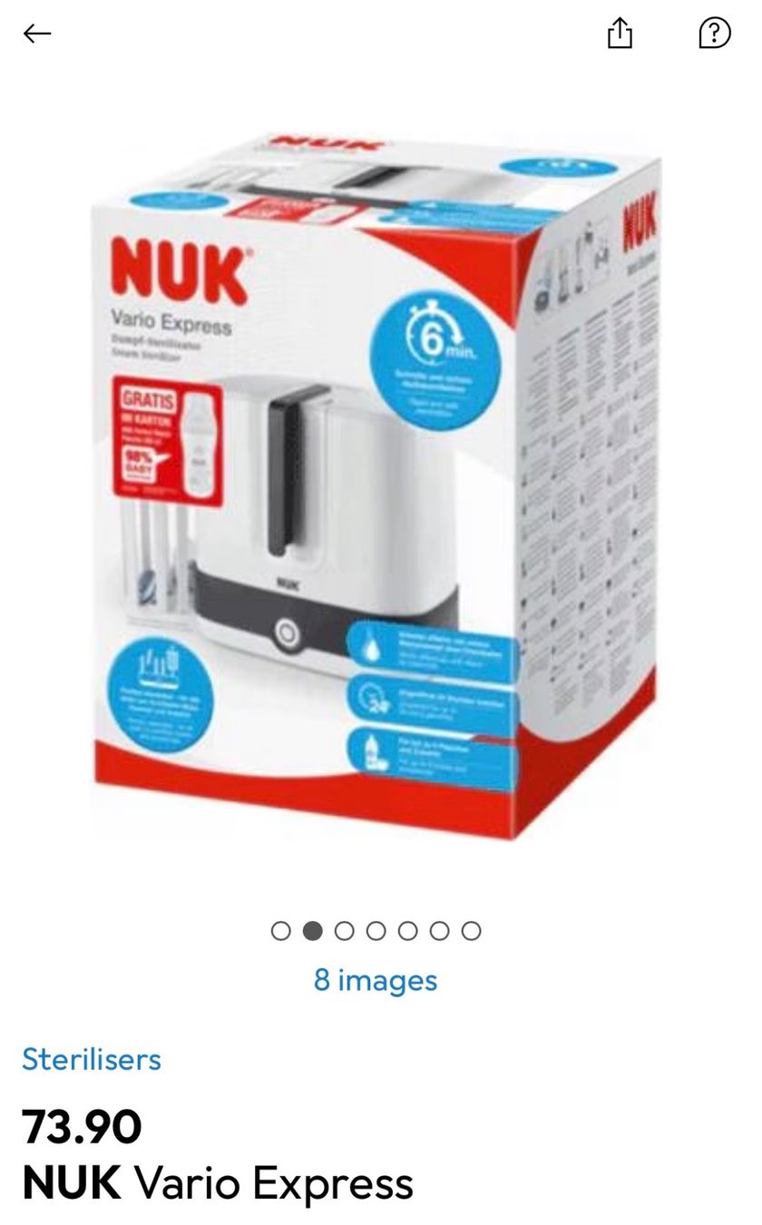 Pasti del neonato: NUK Baby Bottle Sterilizer & Dryer – Usato da Gingins venduto da Kakakia 5