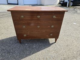 Antike Holzkommode mit 3 Schubladen, Vintage Look!