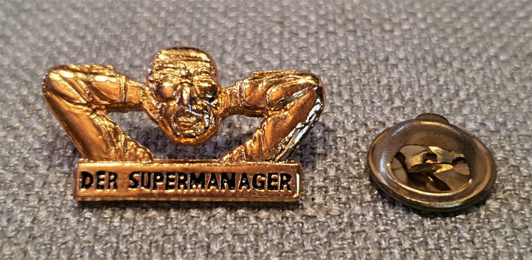 Plaketten & Abzeichen: A230 - Pin Gold Mensch Der Supermanager – Gebraucht aus Reinach BL von Boston-Verkauf 1