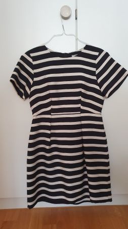 H&M Businesskleid gestreift Gr. 38/36 schwarz/weiss