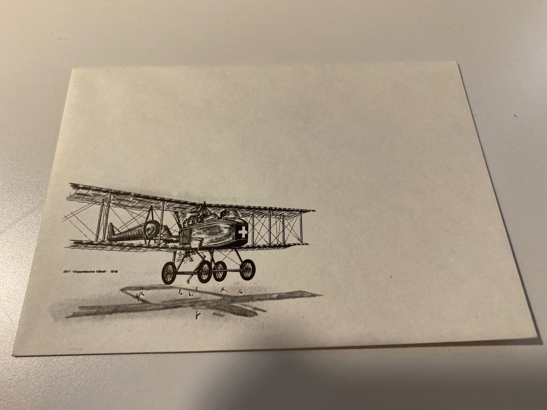 Cartoline postali: DH1 Doppeldecker Häfeli 1916 – Nuovo e nell'imballaggio originale da Zürich venduto da b.fabio
