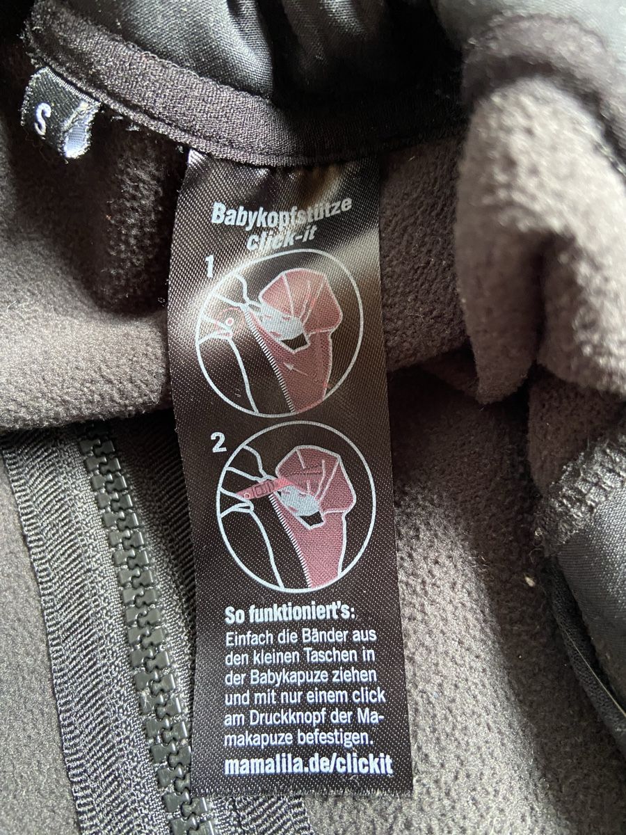 Mamalila Marsupi portabebè: Mamalila Softshell Tragejacke schwarz S – Usato da Hausen AG venduto da chr_b 7