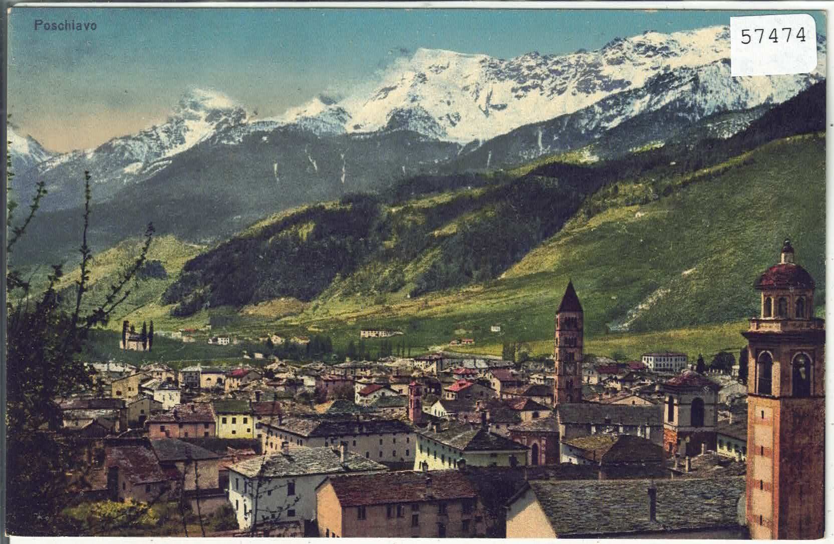 Cartes postales: Poschiavo - Vue generale - Litho – D'occasion à Ettingen par Kartenplanet