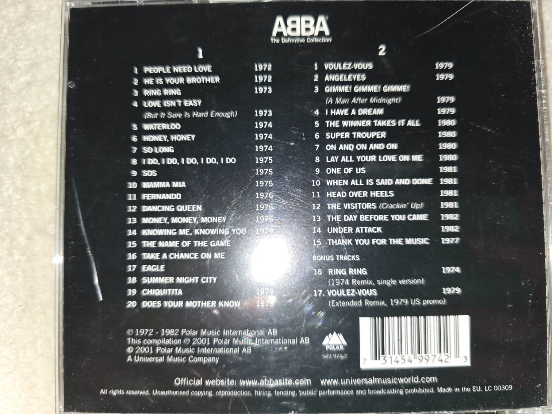 CD: CD - ABBA - The Definitive Collection – Usato da La Neuveville venduto da Diamise 1