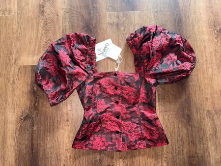 New EUR 246 Ganni puff-sleeve top - DE 36/FR 38