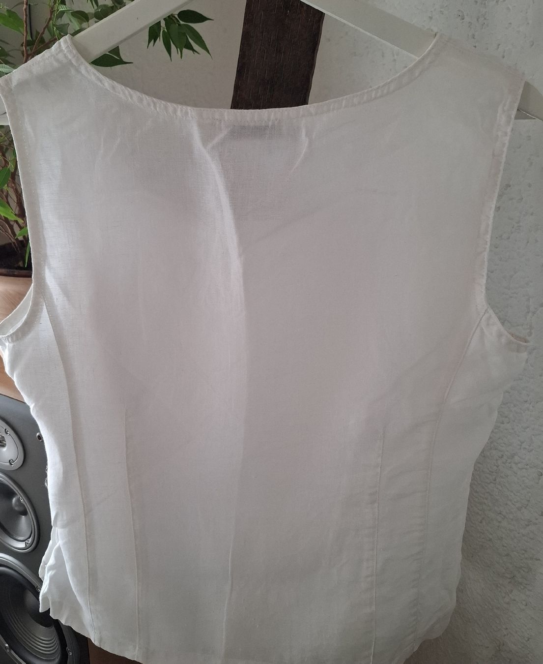 Top: Leinentop weiss, Gr. 38 – Usato da Ittenthal venduto da Urmel911 1