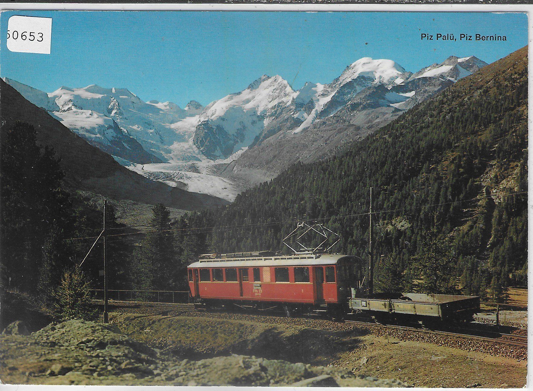 Cartoline postali: Pit Palü, Piz Bernina - Berninabahn – Usato da Ettingen venduto da Kartenplanet