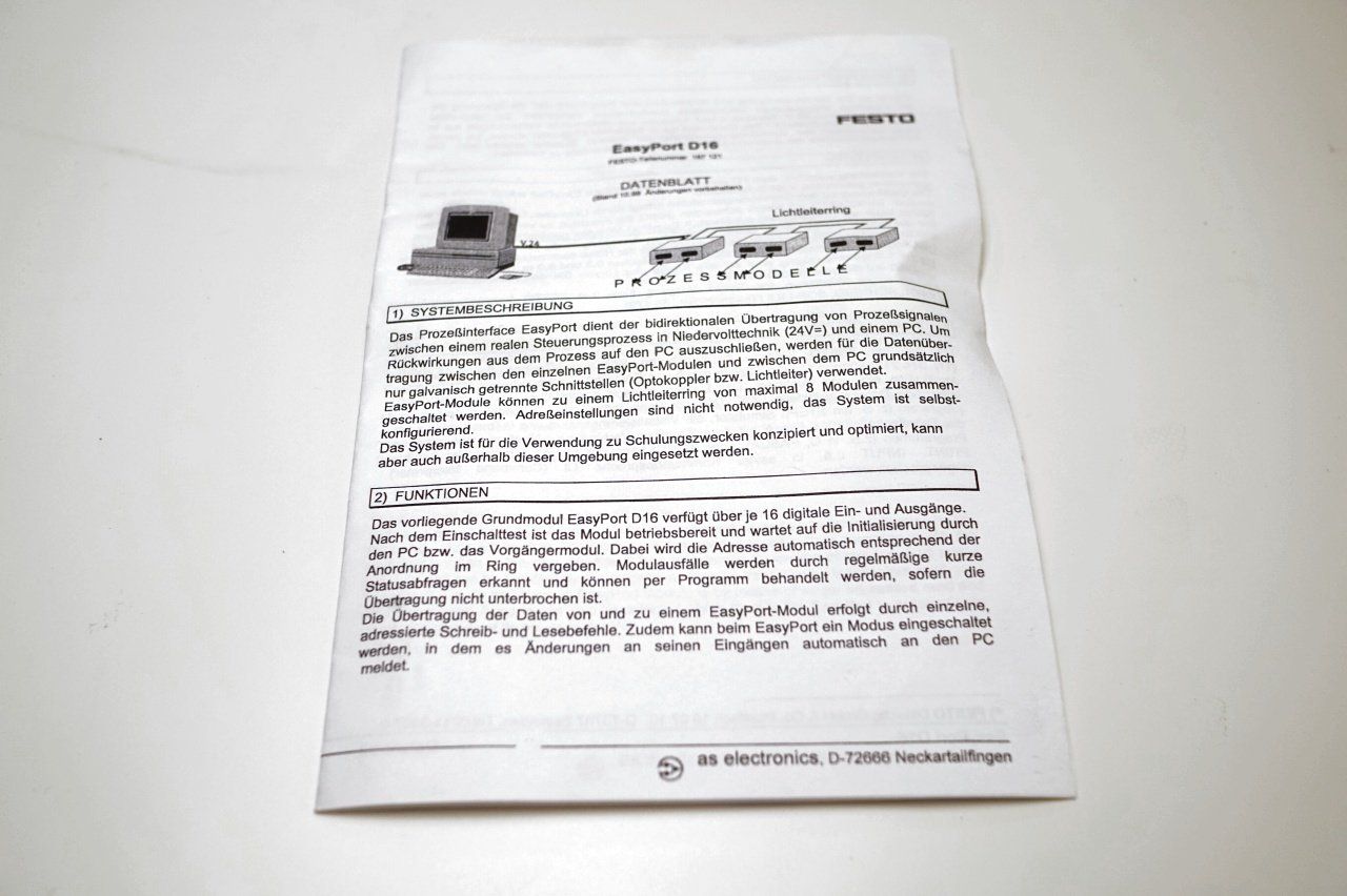 Tutti gli attrezzi: Festo EasyPort D16 – Usato da Sugiez venduto da dbm_7l29