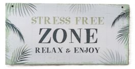 STRESS FREE ZONE - relax & enjoy  - Holzschild  (neu/OVP)