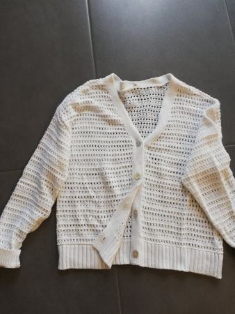 Strickjacke Neu Gr 36 weiss