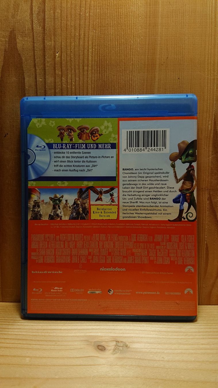 Tutti i DVDs: RANGO Sperrt die Wüste ab... Rango kommt! Blu-Ray – Usato da Wilderswil venduto da Exebub 1