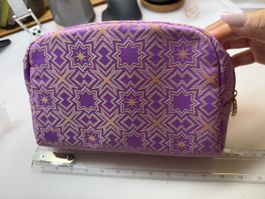Purple Bvlgari Cosmetic Pouch With Star Pattern Good Conditi