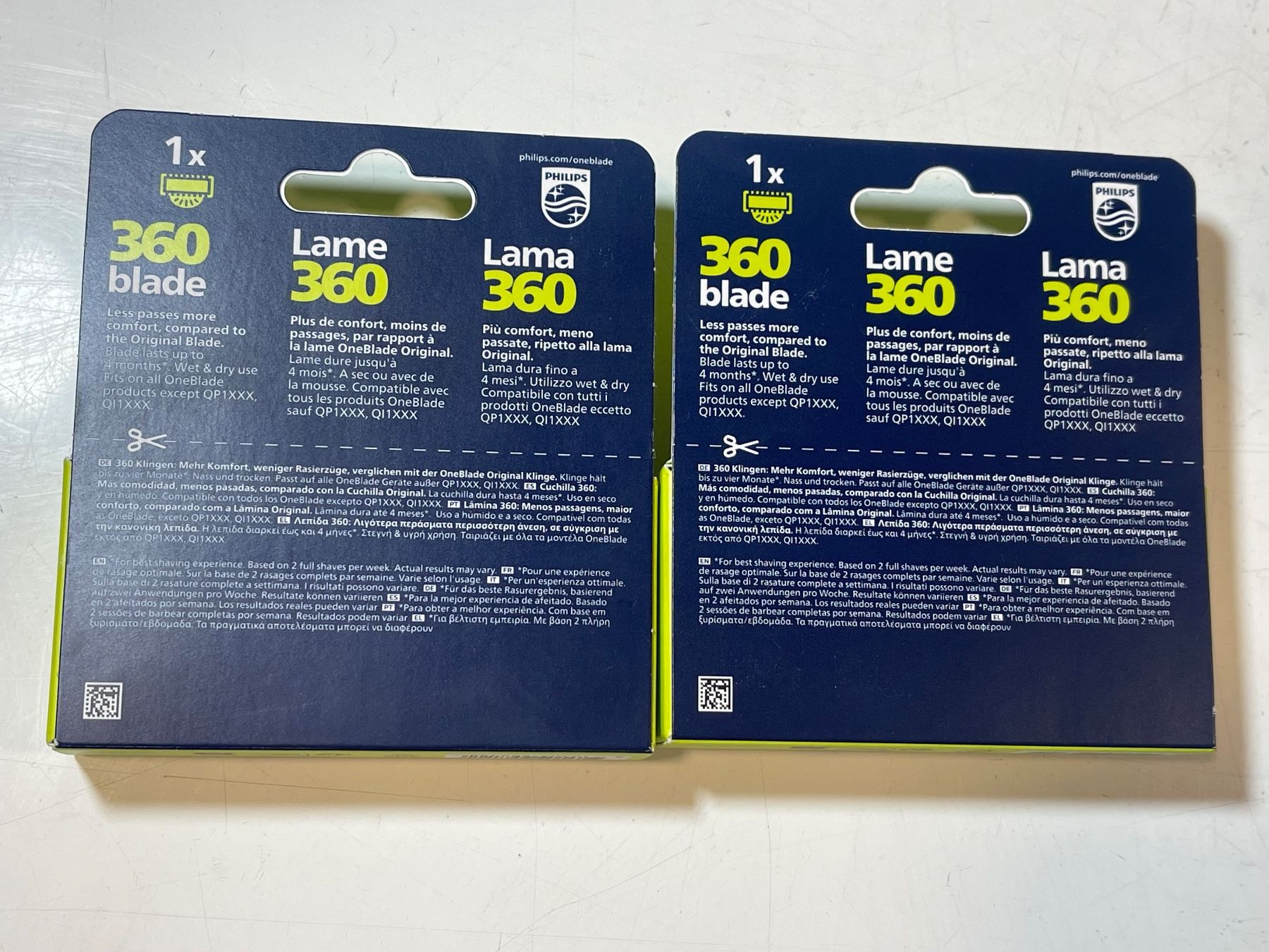 Philips Rasierapparate & Rasierklingen: 2 Stück Philips OneBlade 360 Klingen neu – Neu und originalverpackt aus Dintikon von all.in.one.scz 1
