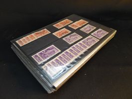 Schweizer Briefmarken Dubletten auf 9 Steckkarten