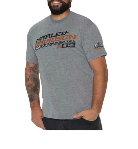 T-shirt: T-shirt Harley-Davidson, taille 2XL, gris anthracite J057 – Nuovo e nell'imballaggio originale da Allens venduto da MADE.IN.ROCK.N.ROLL