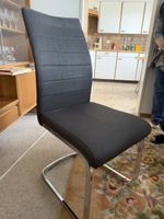Freischwinge Stühle anthrazit Metallgestell 6 Stück wie neu