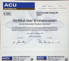 ACU Informatik, Luzern - 1989