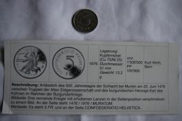 5Fr. Sondermünze 1976 Schlacht Murten