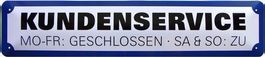 Blechschild-KUNDENSERVICE