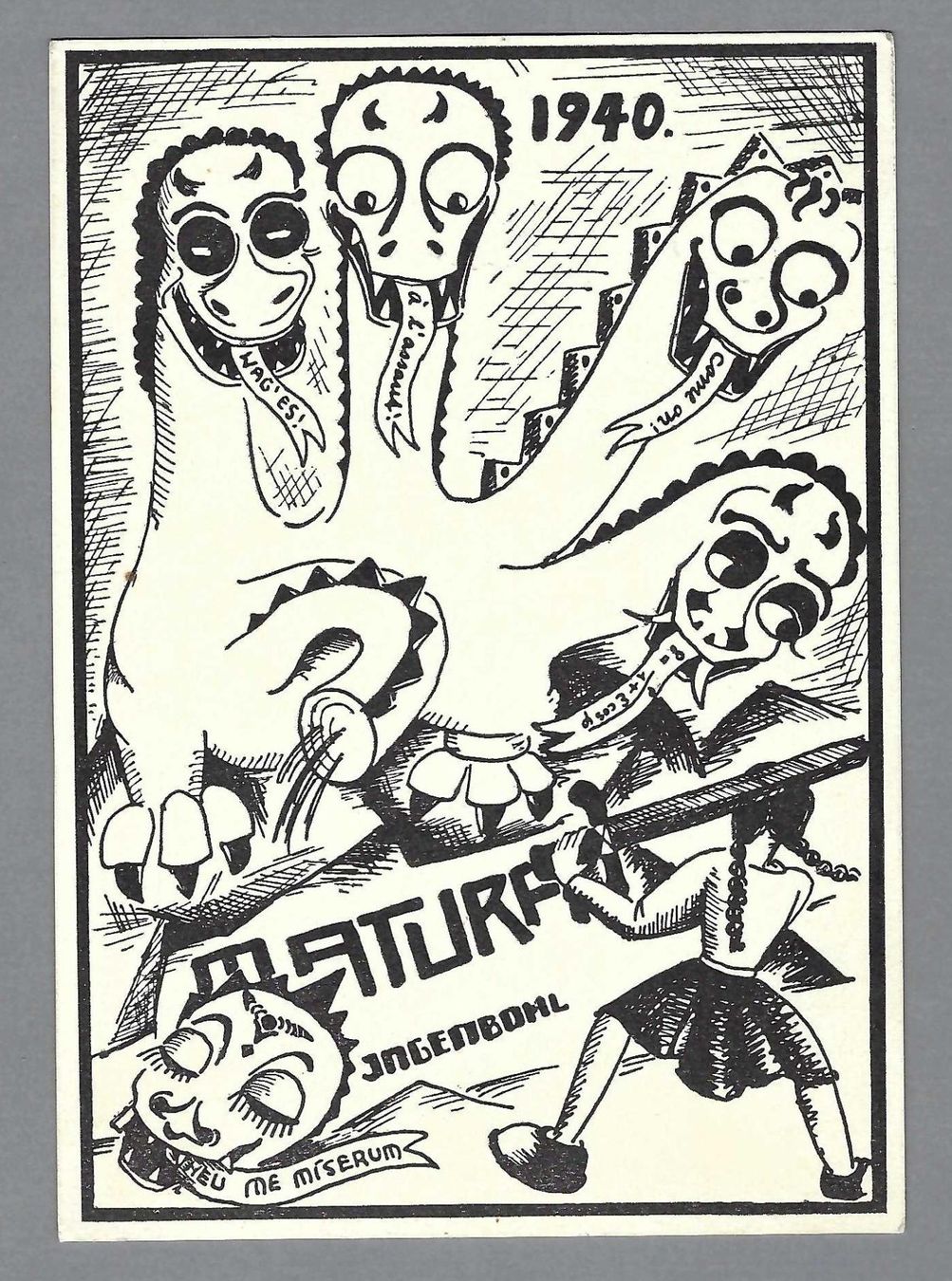 Cartoline postali: 1940, MATURA INGENBOHL – Usato da Pura venduto da ulisse1957
