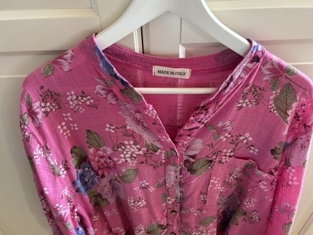 Mit Blumenprint: Sommer Kleid „Made in Italy“, fuchsia, Gr.L
