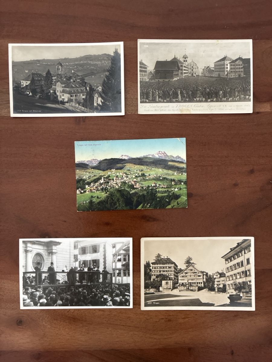 Ansichtskarten: 10 Ansichtskarten Schweiz diverse von Trogen AP – Gebraucht aus Oftringen von Cla.vD.74