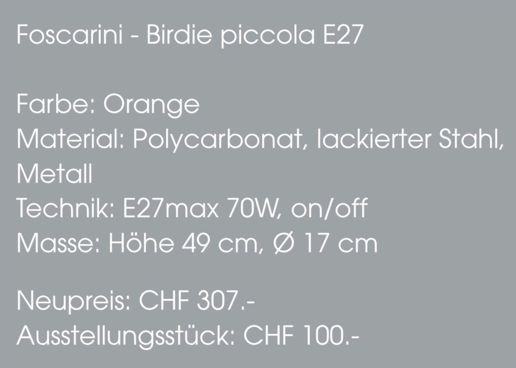 Foscarini Lampade: Design Tischleuchte von Foscarini – Nuovo (secondo la descrizione) da Binningen venduto da Masc61 1