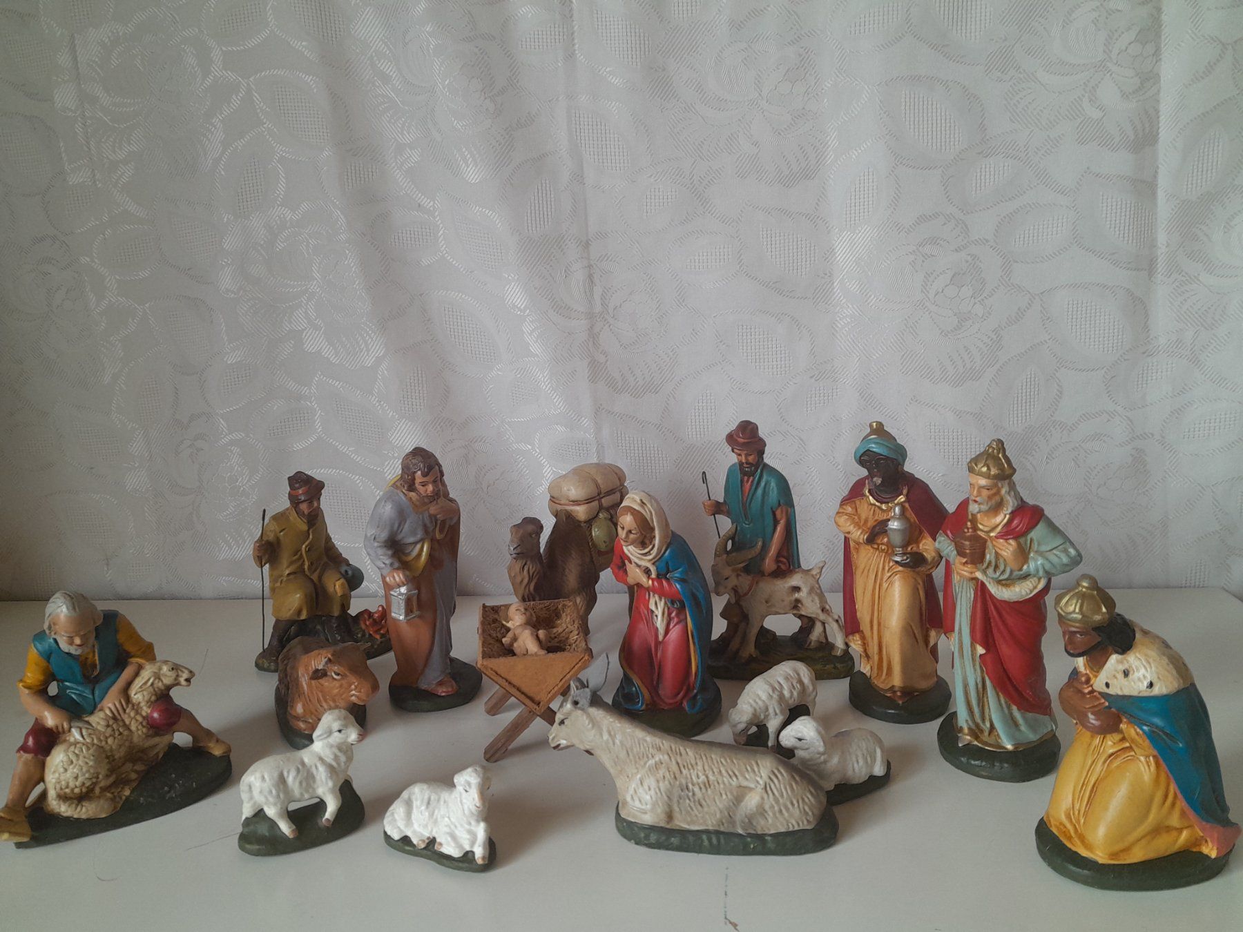 Figuren: Weihnachts Krippenfiguren, 16 teilig, 1962, US Zone-BRD – Gebraucht aus Schwarzenbach SG von utschu09 2