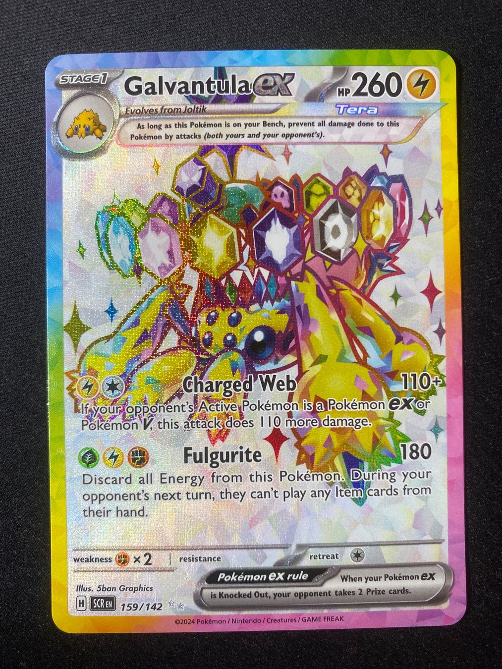 Pokémon Carte collezionabili: Galvantula ex 159 - Voltula ex - Stellar Crown - EN – Nuovo (secondo la descrizione) da Hausen AG venduto da Shrade
