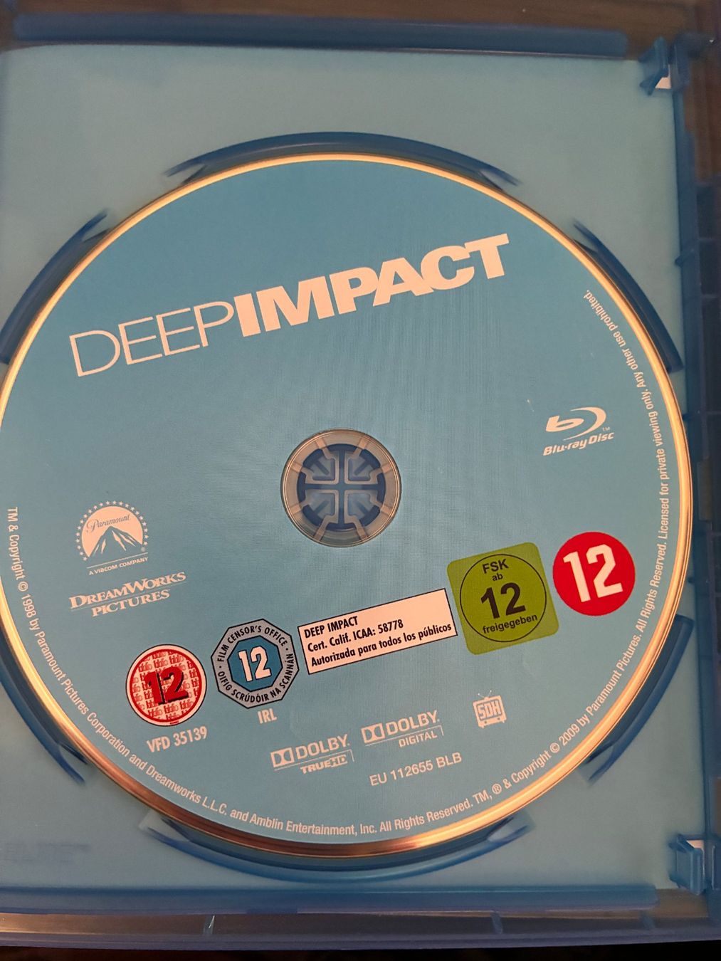 Tutti i DVDs: Deep Impact (1998, Blu-ray, Catastrophe) – Usato da Vevey venduto da zecollector 2