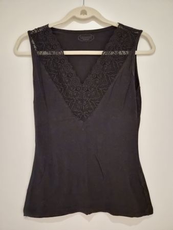 Intimissimi Black Lace Tank Top - Summer Essential! S