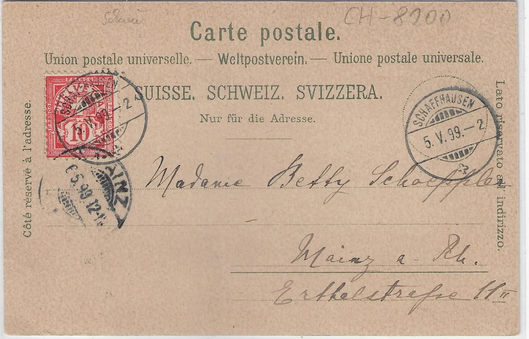 Cartes postales: Schaffhausen - Schiffslände mit dem – Antique à Ettingen par Kartenplanet 1