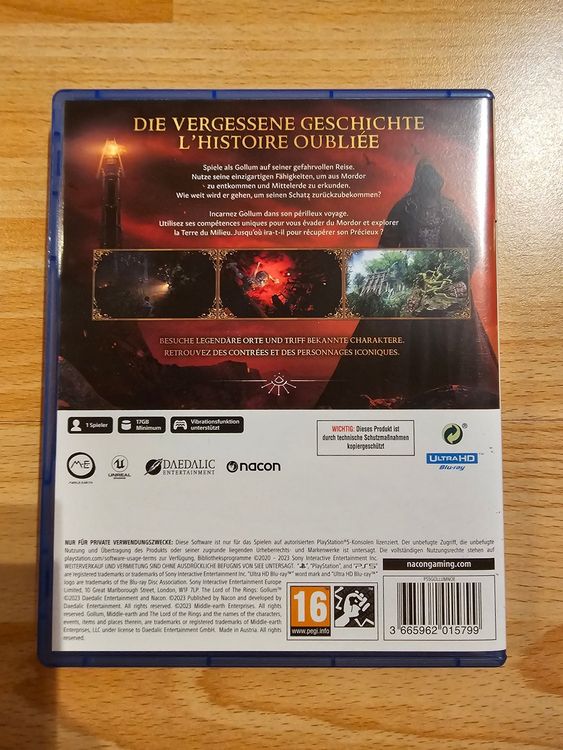 PS5, PlayStation 5, Game, Der Herr der Ringe, Gollum, Neu Kaufen auf Ricardo