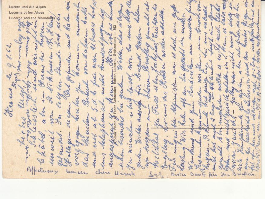 Ansichtskarten: Luzern 1962 – Gebraucht aus Bürglen TG von StampGraf 1