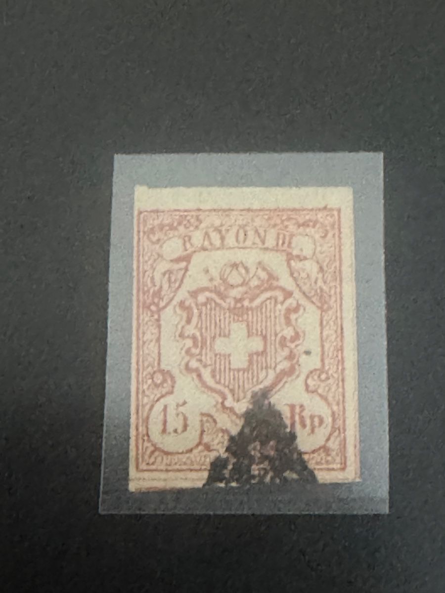 Alle Briefmarken: Schöne Rayon Marke mit Attest. – Gebraucht aus Uster von Briefmarken 1