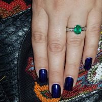 Smaragd & Diamanten Ring Platin