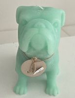 Lilin Kerze türkis Handmade Hund
