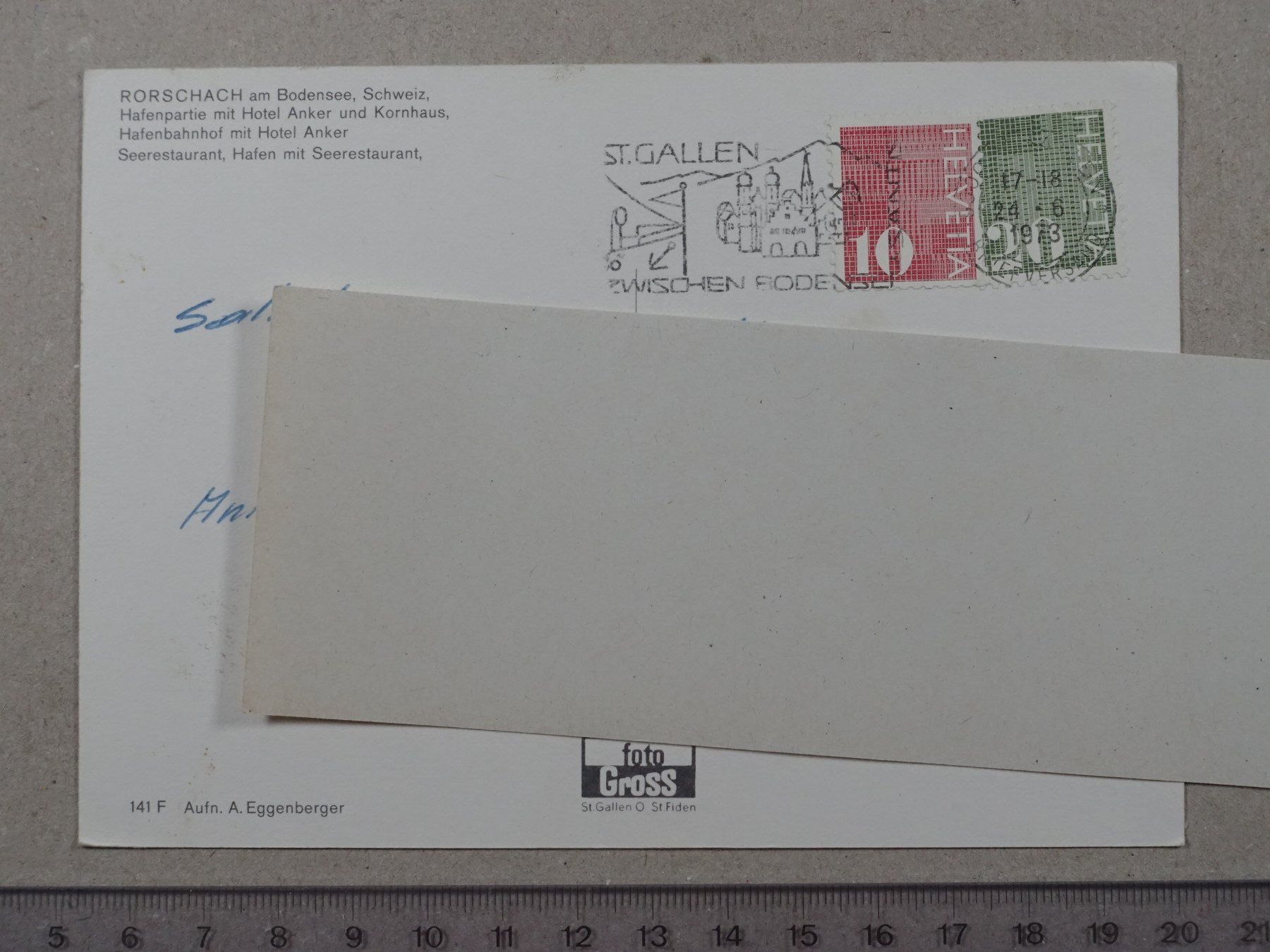 Cartoline postali: Rorschach, 1973 – Usato da Lenzburg venduto da fh1 1