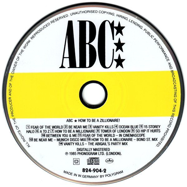 CD: ABC "How to be a Zillionaire!" CD - 1985 – Usato da Zürich venduto da Aspri 2