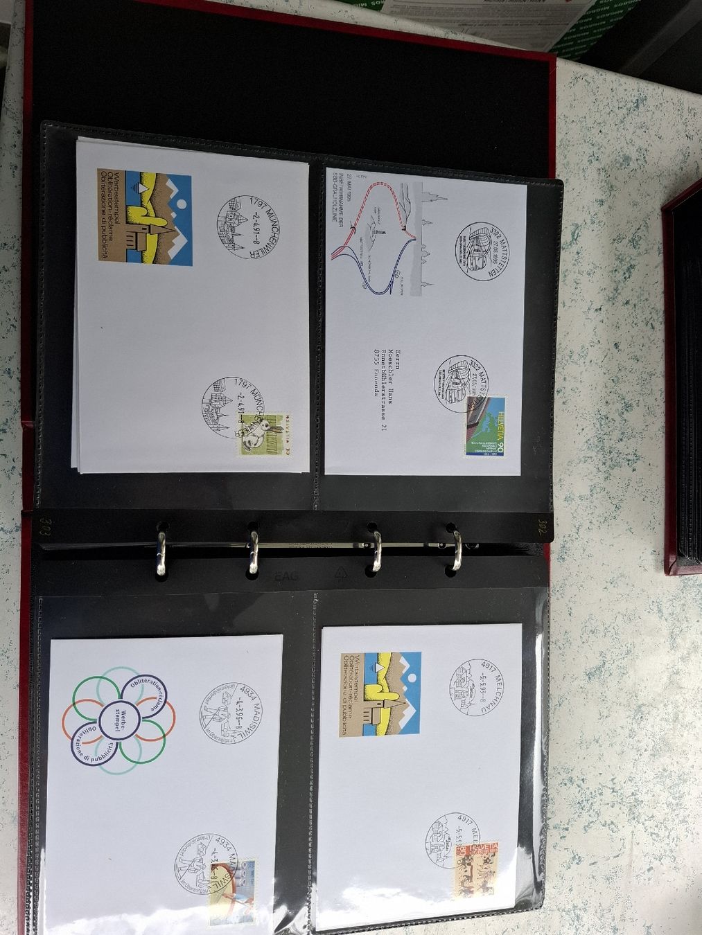 Tutti i francobolli: Briefe Sonder/Werbestempel Kt.Bern    2 Ordner – Usato da Glarus venduto da Strubeli0 9