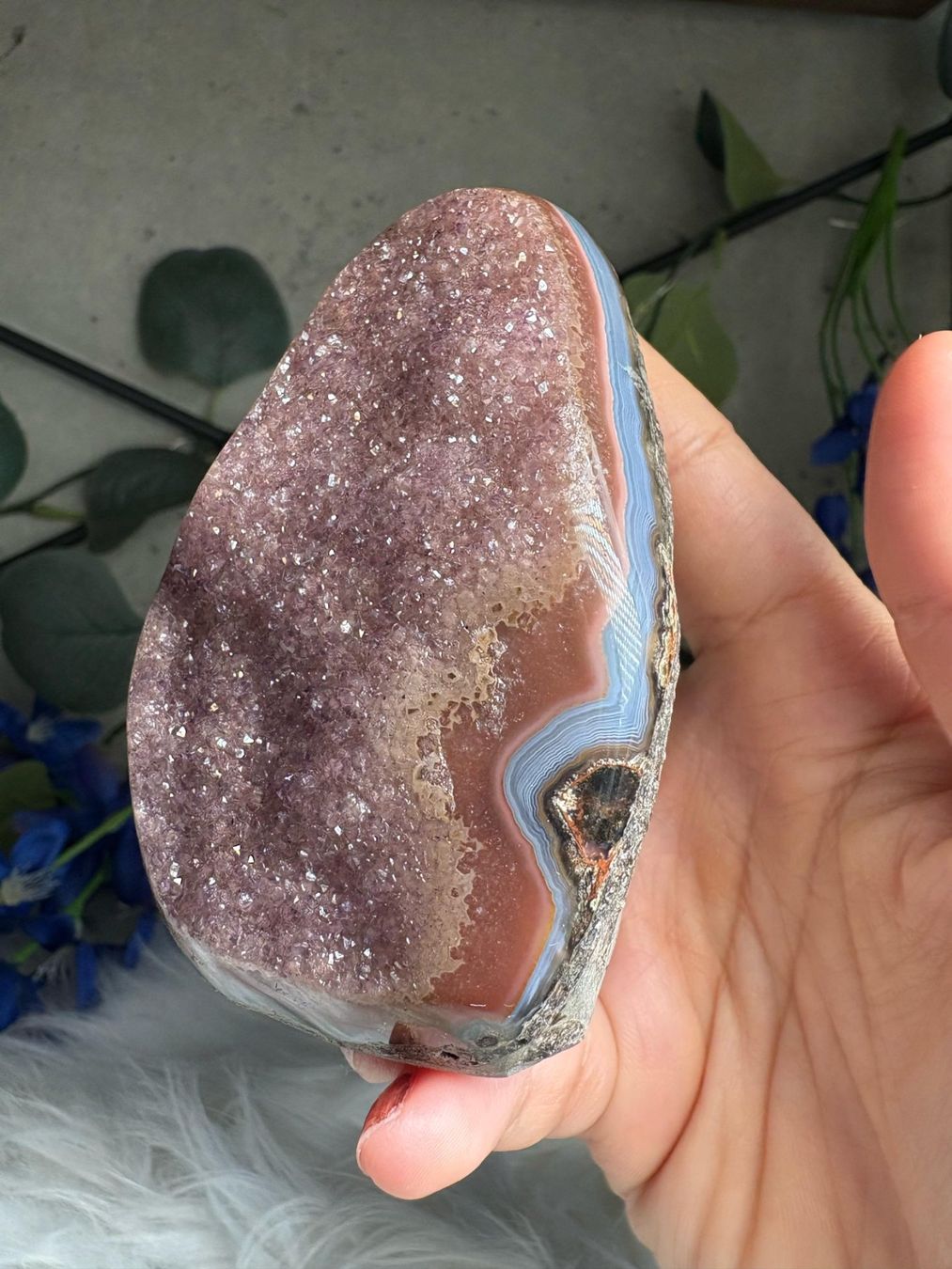 Pietre preziose: Uruguay Rainbow Amethyst Geode – Nuovo (secondo la descrizione) da Neuheim venduto da m.hald