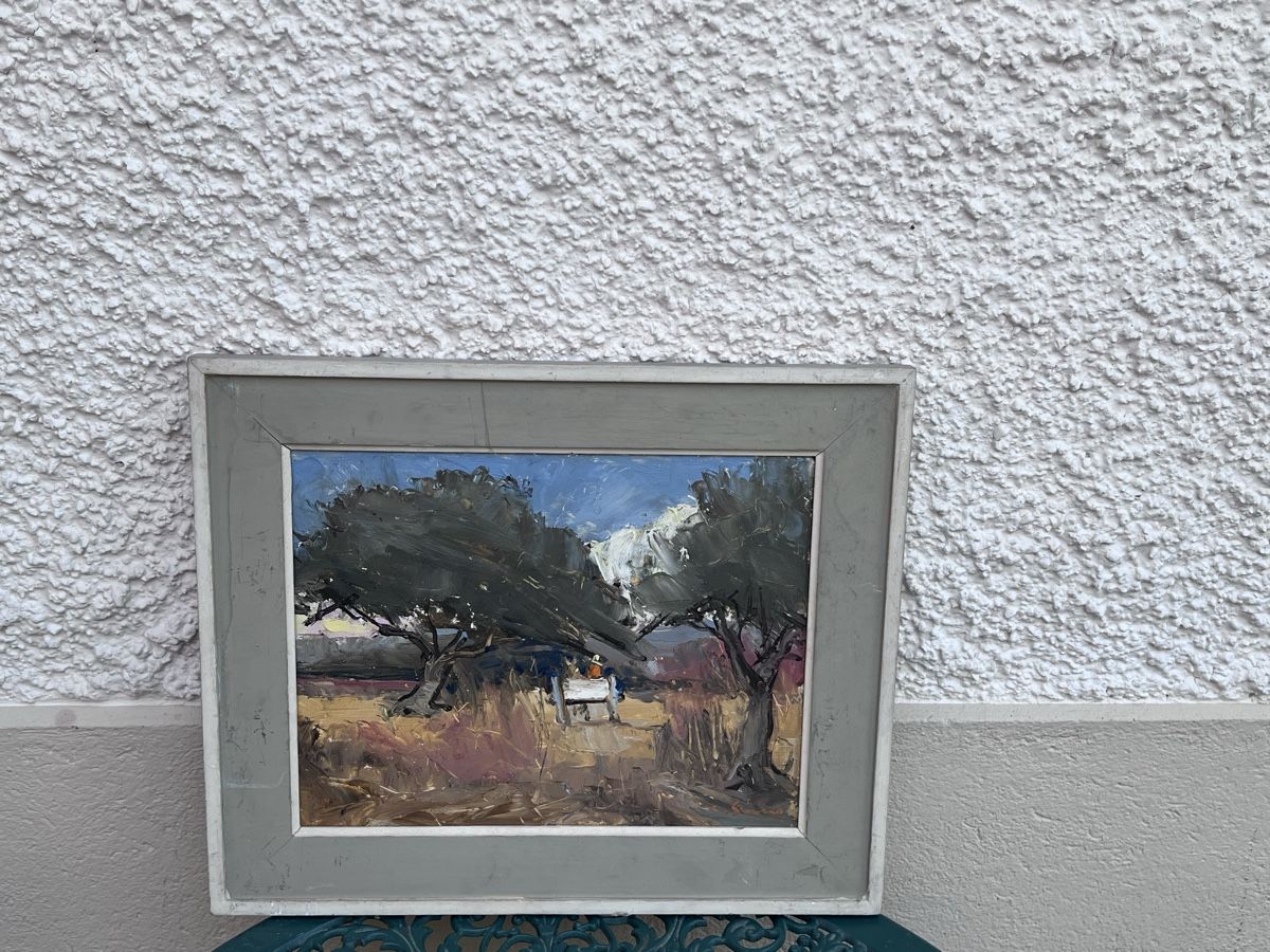 Dipinti: Gemälde Landschaft , Conrad Senn (Nr: 417) – Usato da Glattfelden venduto da maa_qcj8