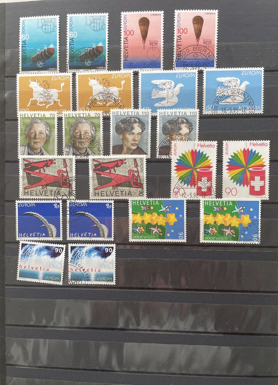 Alle Briefmarken: Europamarken Schweiz 1957-2001 – Gebraucht aus Winterthur von Akatamaran 3