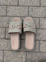 Pantoletten Damen beige