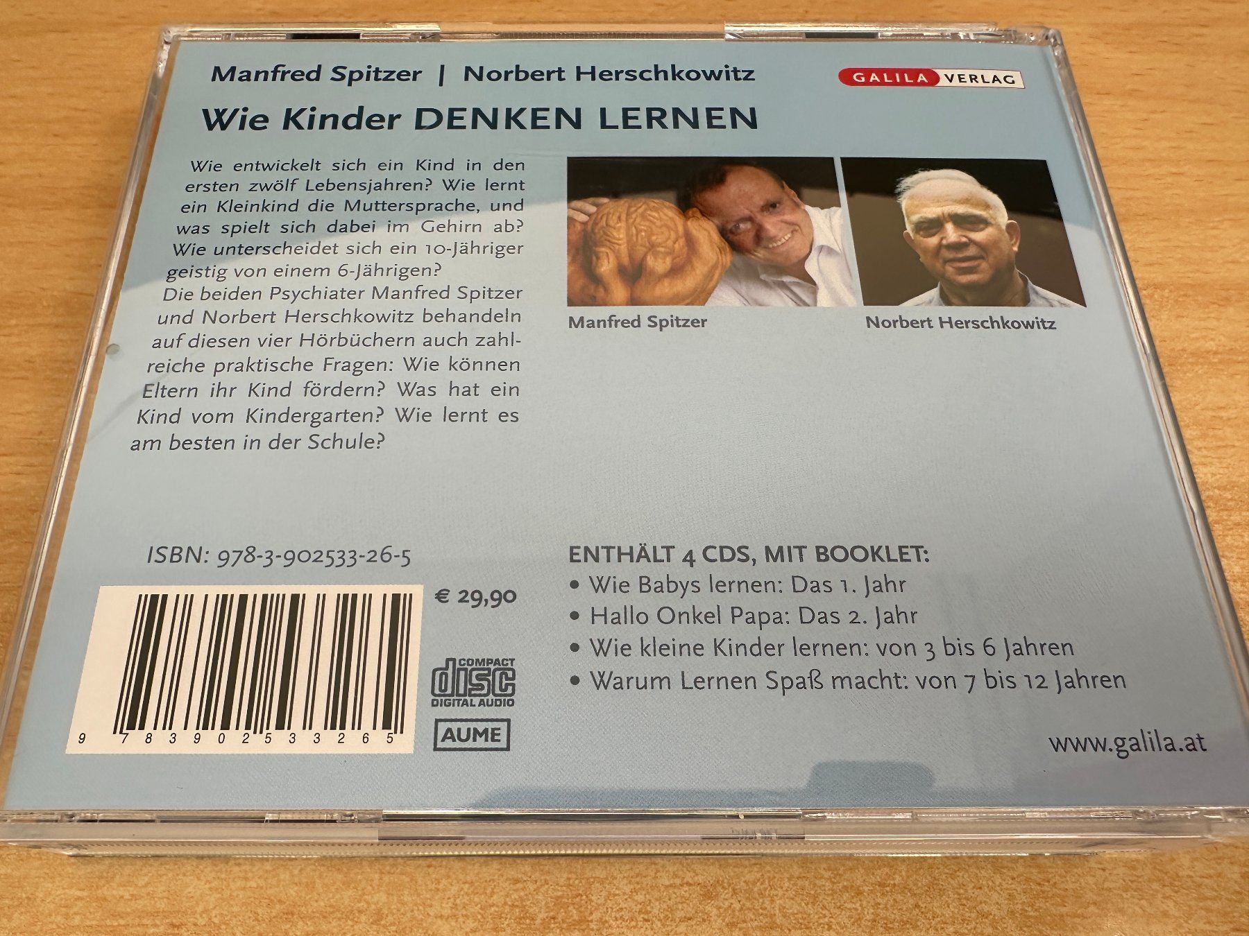 Audiolibri: Manfred Spitzer Herschkowitz - Wie Kinder denken lernen 4 CD – Usato da Rikon im Tösstal venduto da Alpenmutz 1