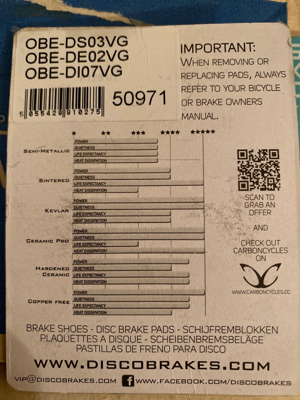 Hope Ersatzteile: Bremsbeläge Hope Scheibenbremse – Neu und originalverpackt aus Bern von HalloVelo._. 1