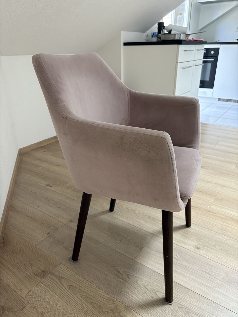 Fauteuils: Armchair upholstered fabric rose/gray – D'occasion à St. Gallen par she_m6kq 1
