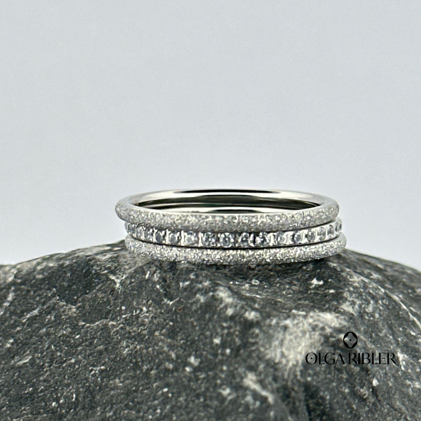 Olga Ribler Anelli: Ring SET Edelstahl Grösse 52 – Nuovo (secondo la descrizione) da Luzern venduto da Schmuckoutlet 4